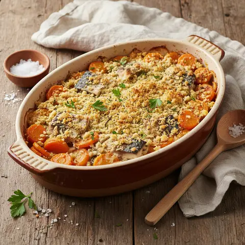 Carrot and Fish Gratin