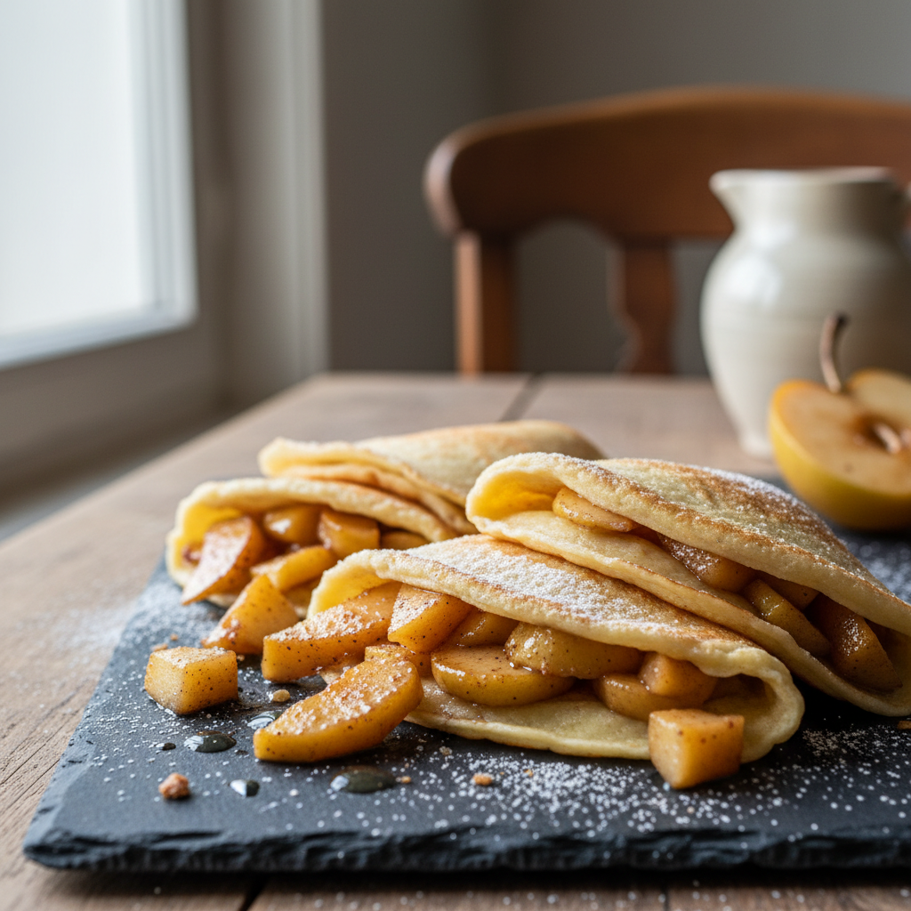 Crêpes aux Pommes et Poires