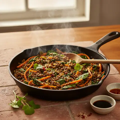 Stir-Fried Lentils & Vegetables