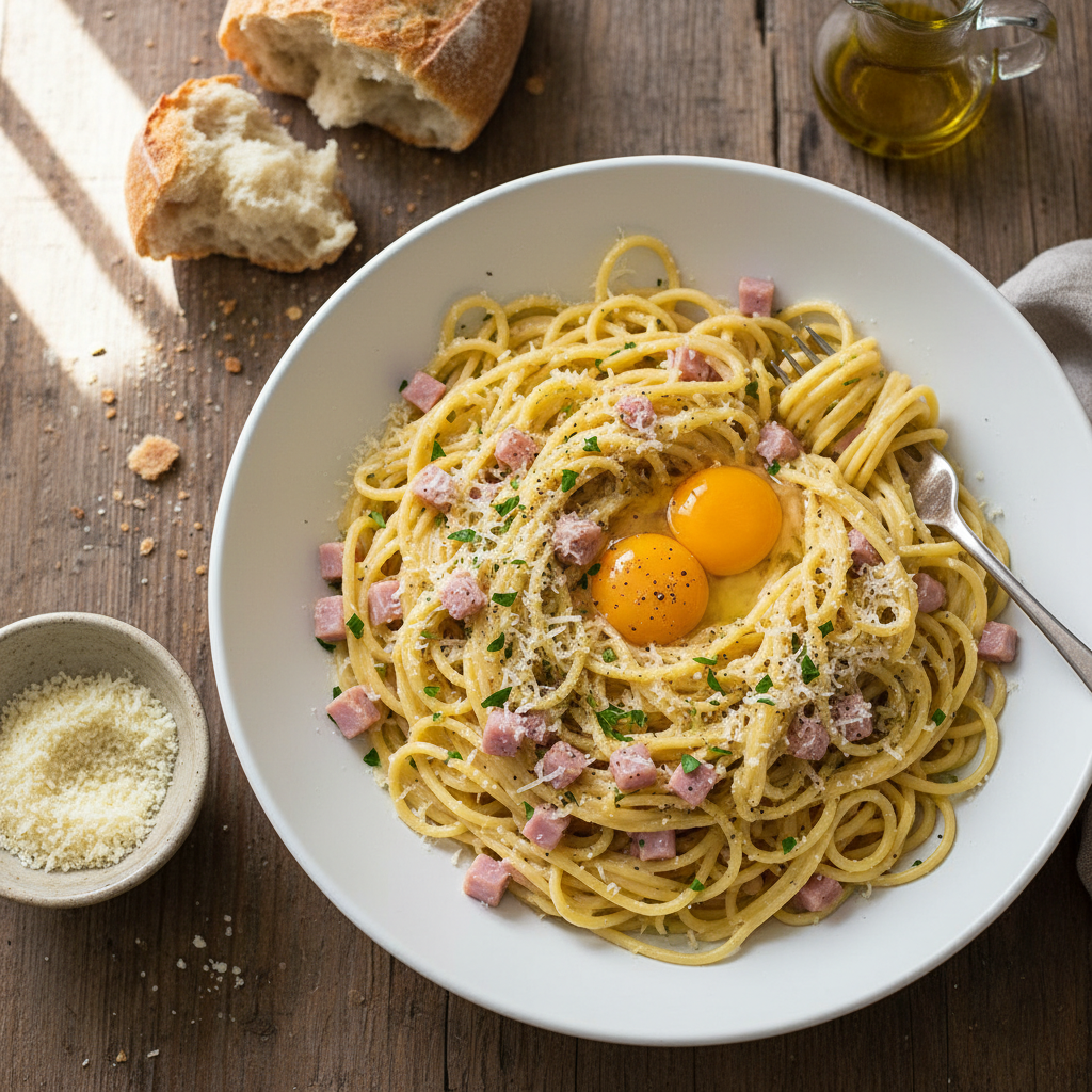 Spaghettis à la Carbonara Simplifiée