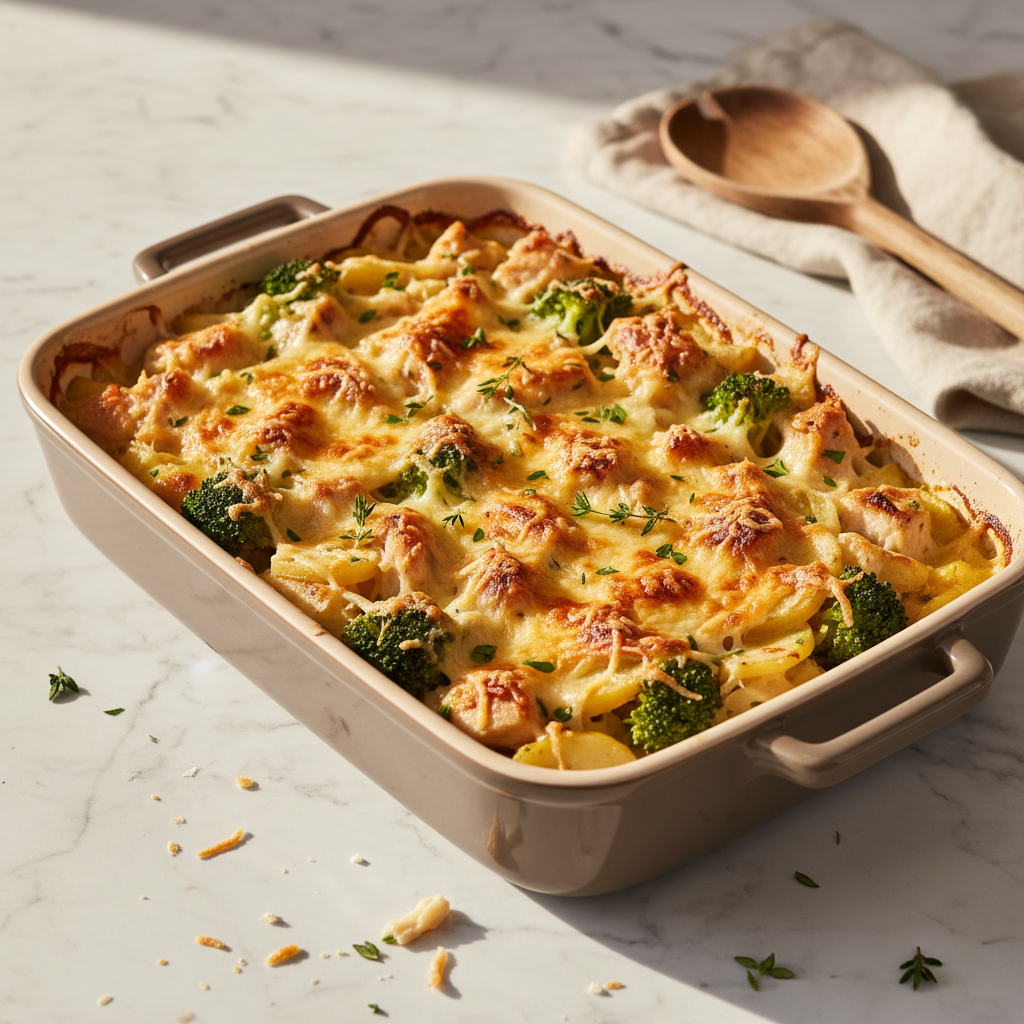 Gratin de Poulet aux Pommes de Terre et Brocoli