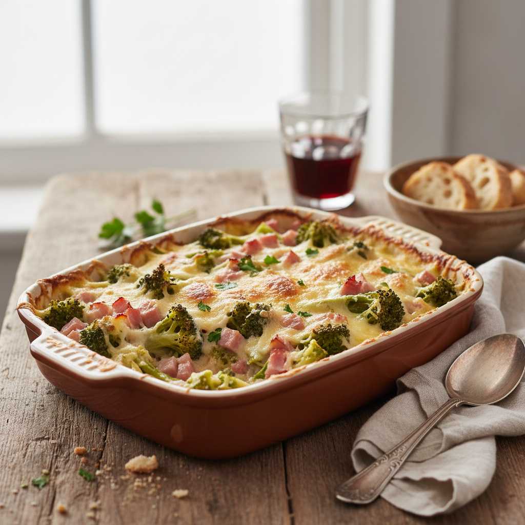 Gratin de Brocoli et Gruyère