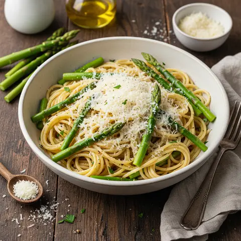 Nudeln mit Spargel und Parmesan