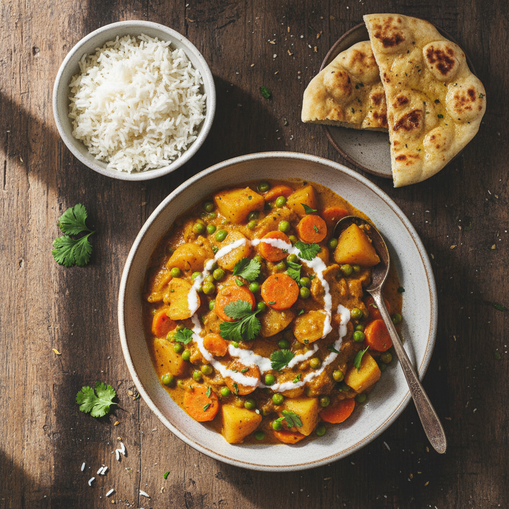 Curry de légumes sans lactose