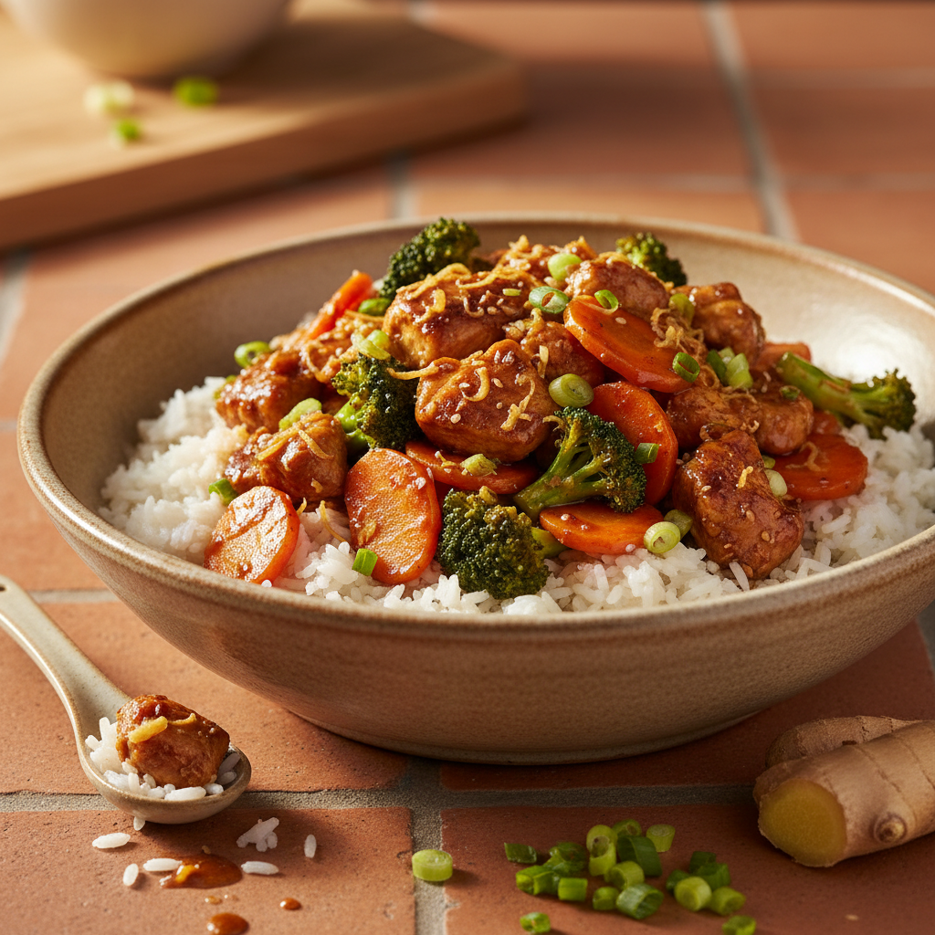 Stir-fry Poulet et Légumes à l'Asiatique