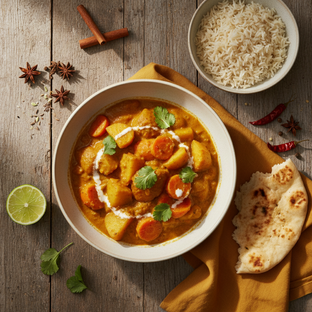 Curry de pomme de terre et carotte