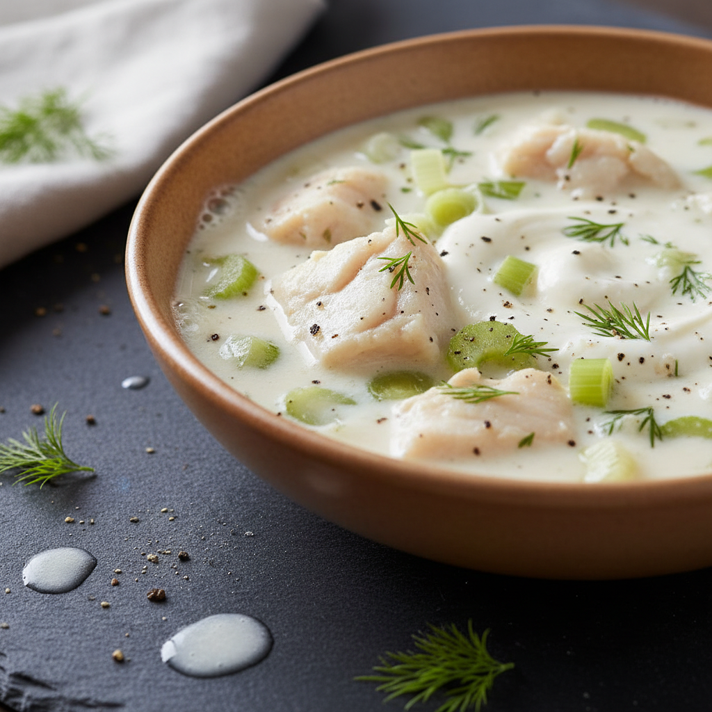 Chowder de cabillaud au poireau
