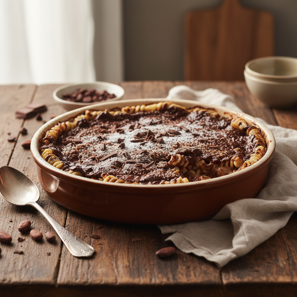 Gratin de Pâtes au Chocolat et Sucre
