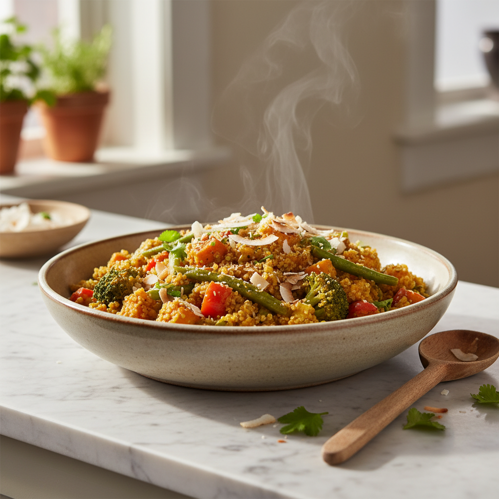 Curry Doux de Quinoa aux Légumes