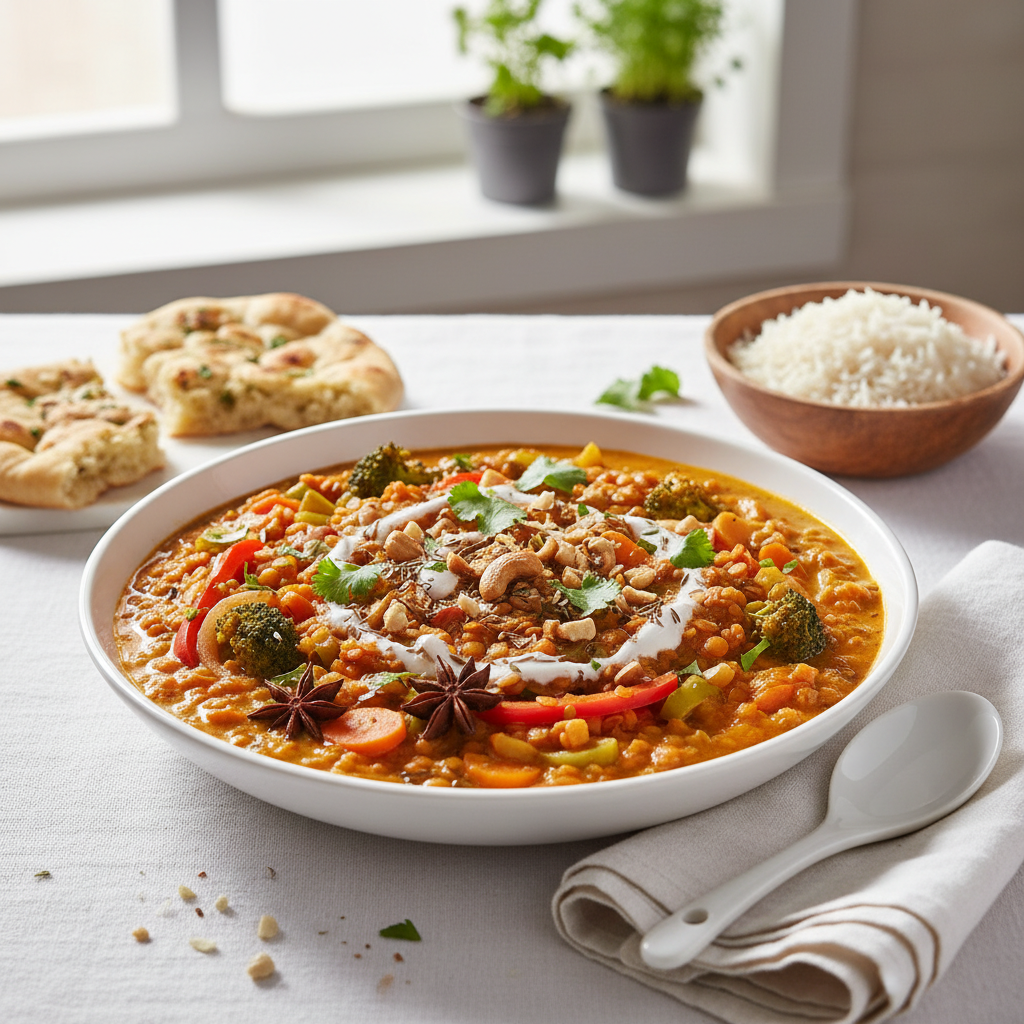 Curry de Lentilles Rouges à l'Asiatique