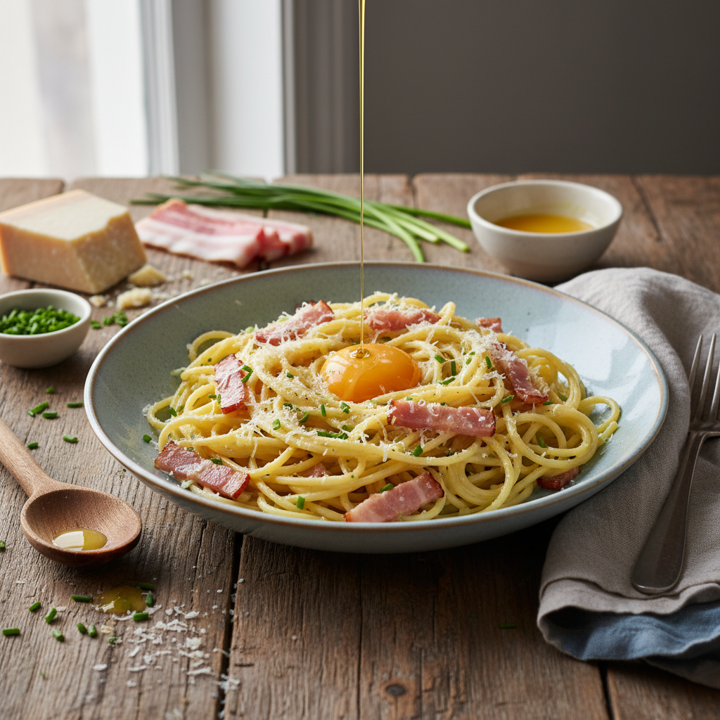 Pâtes Carbonara Légère