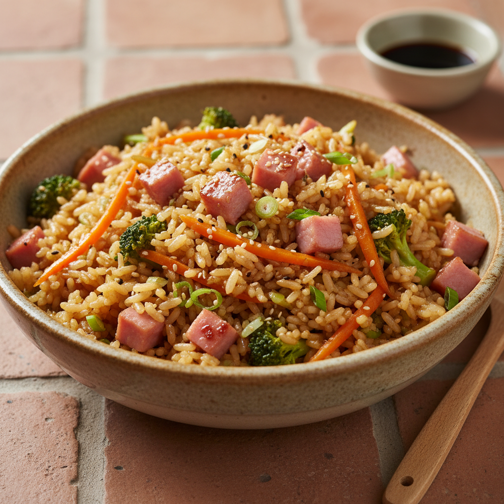 Riz Sauté aux Légumes et Jambon