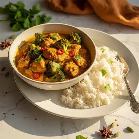 Hähnchen-Curry mit Brokkoli
