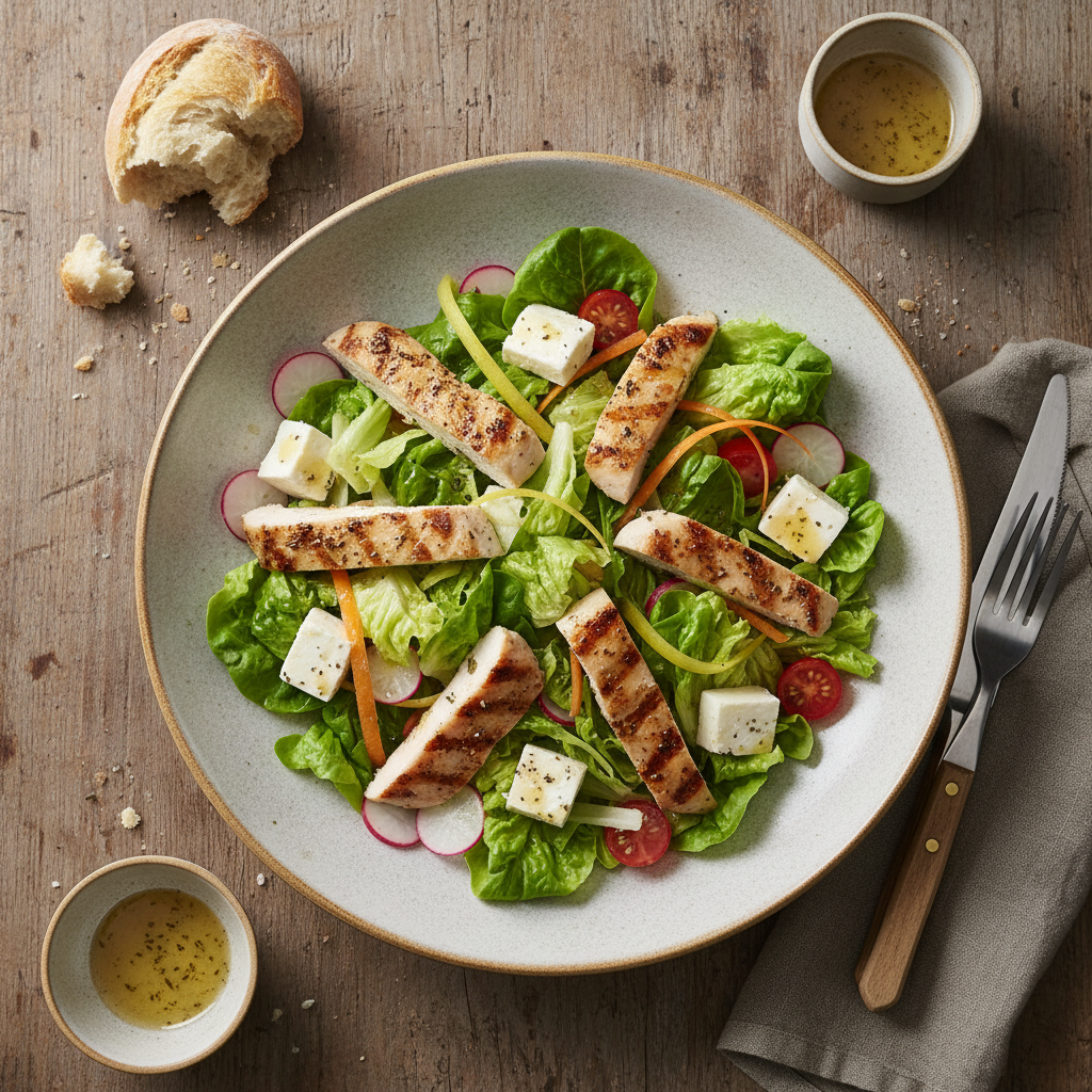 Salade Composée Poulet-Fromage