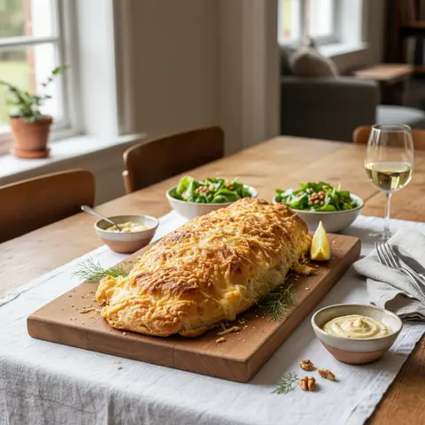 Fish in Bread and Gruyère Crust