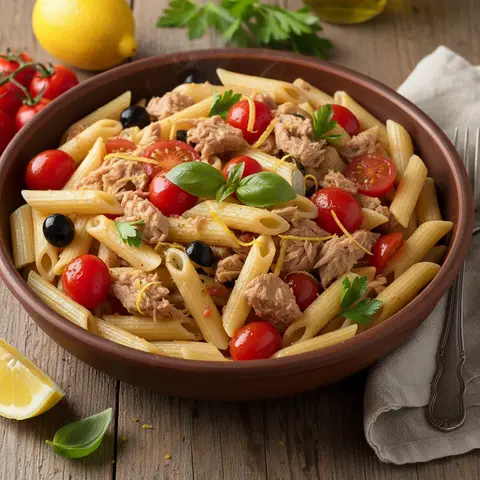 Pasta mit Thunfisch und Tomaten