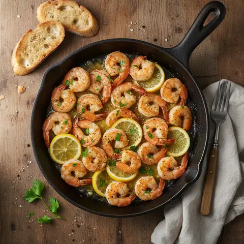Shrimp Sautéed with Butter and Lemon