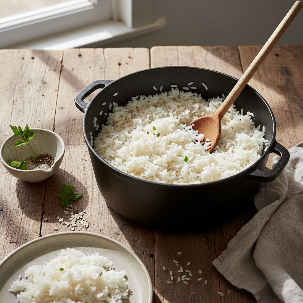Riz Blanc Simplifié à la Casserole
