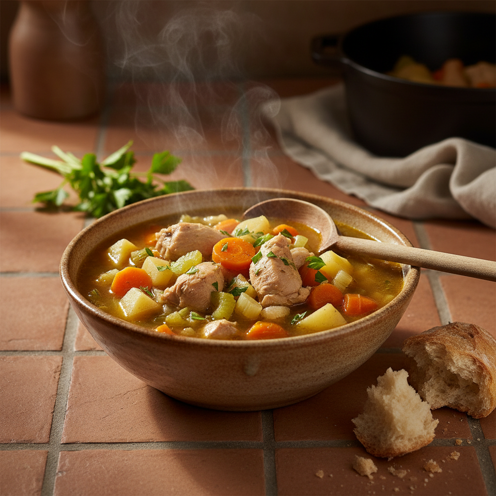 Soupe paysanne poulet et légumes