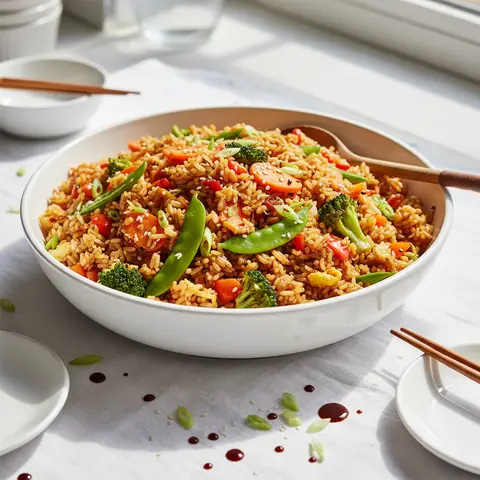 Fried Rice with Eggs and Vegetables