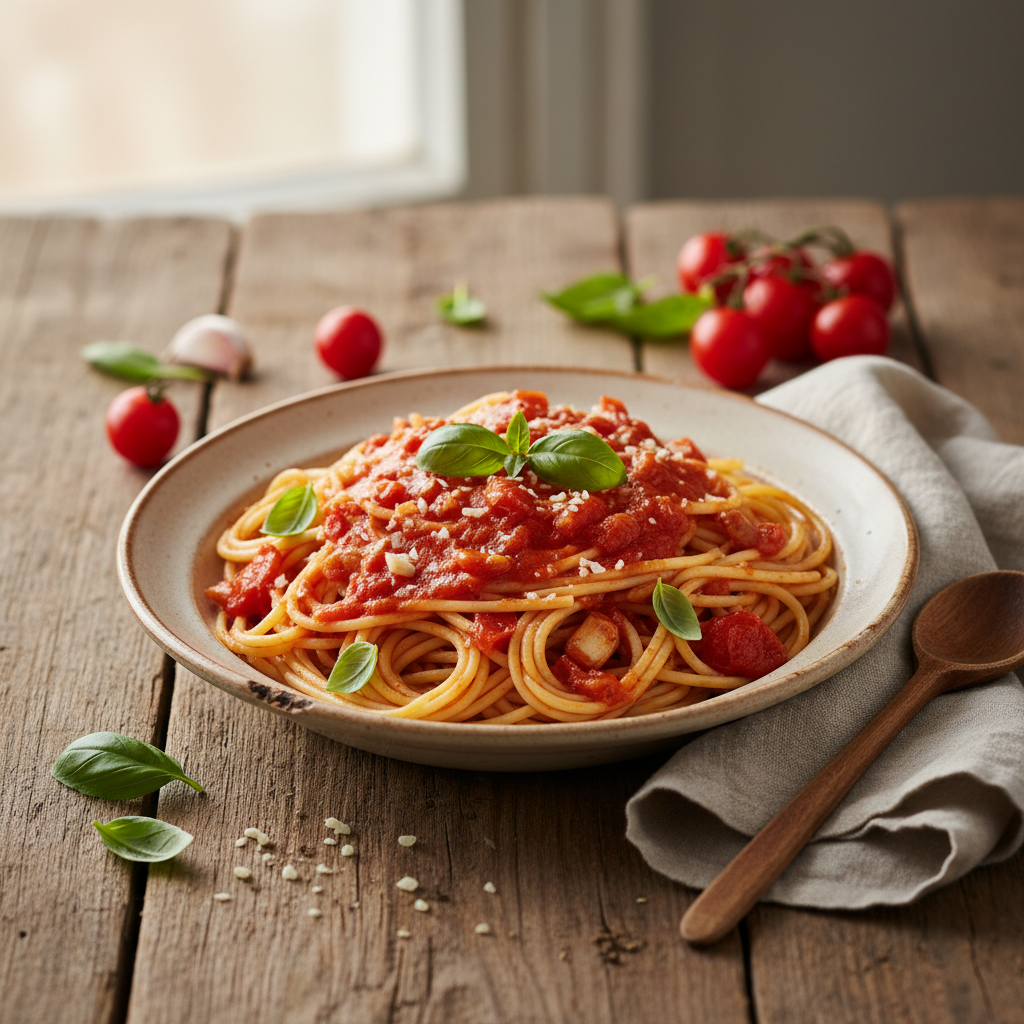 Pâtes à la Tomate et Basilic (à l'Italienne)