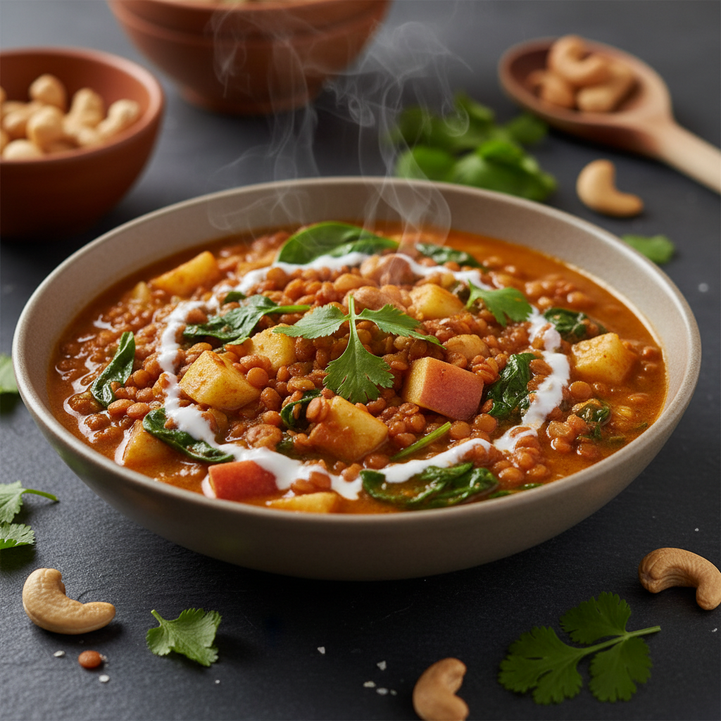 Curry de Lentilles aux Pommes