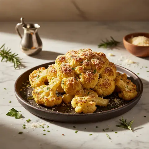 Roasted Cauliflower with Parmesan