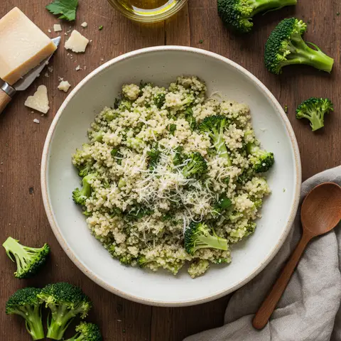 Quinoa Risotto with Broccoli and Parmesan