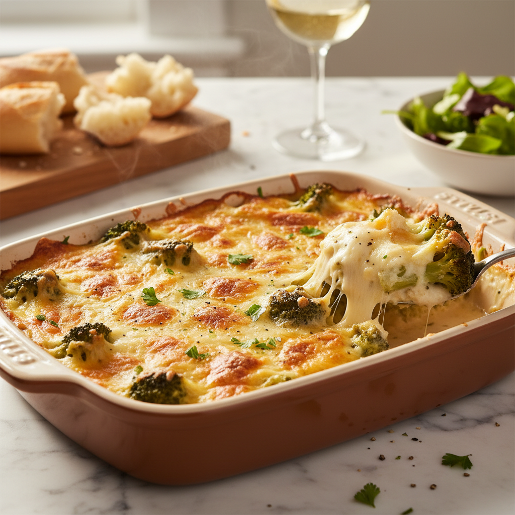 Gratin de Brocoli au Fromage