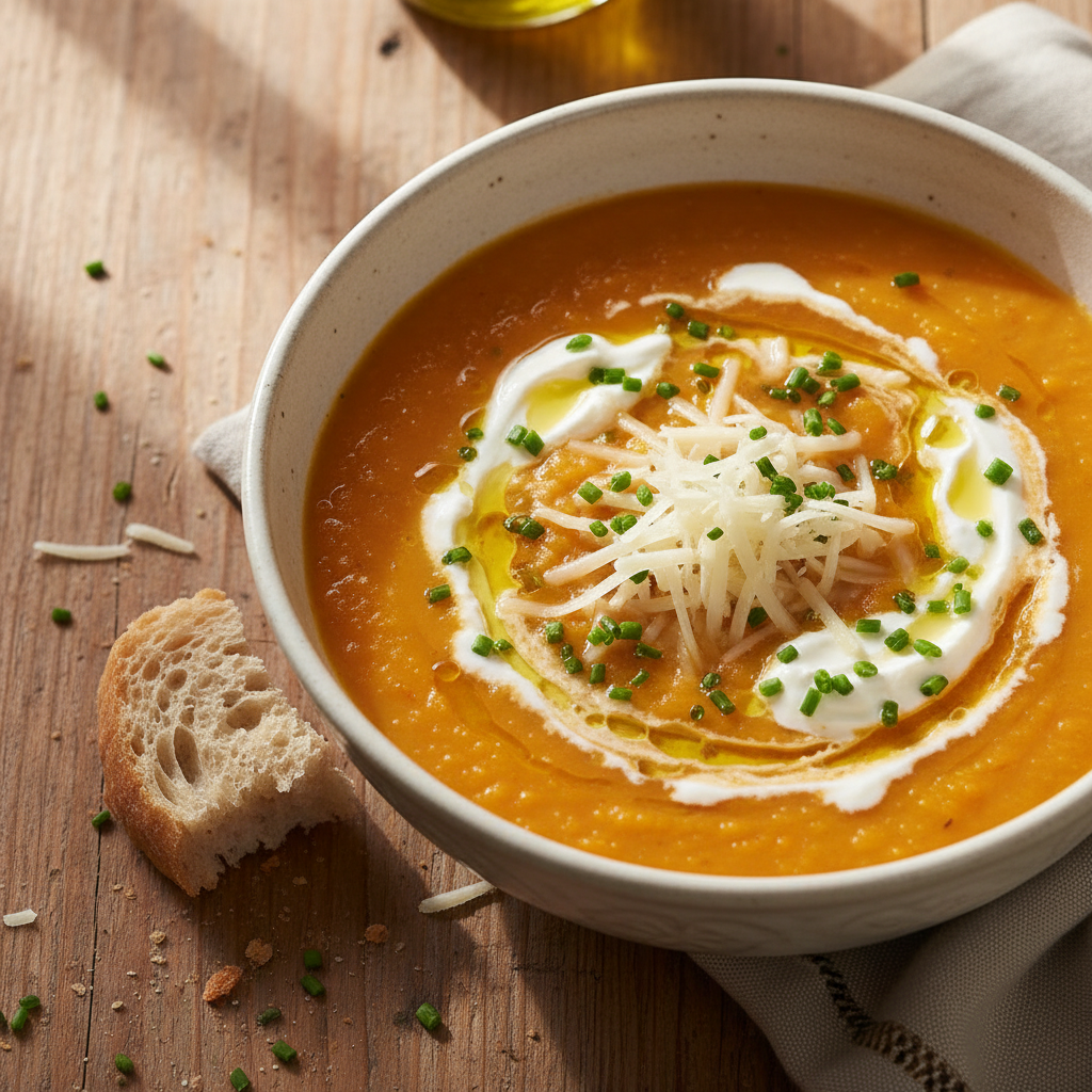Soupe Crémeuse Carottes-Poireaux