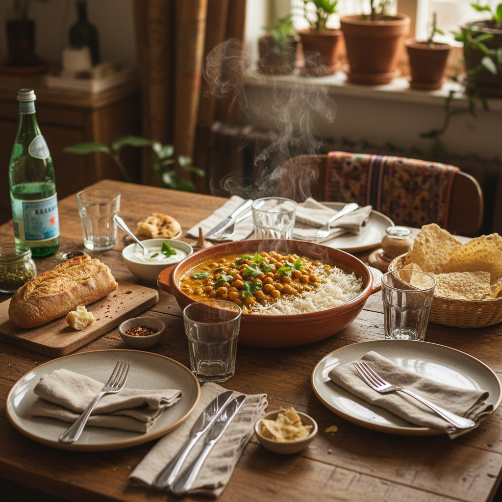 Curry de Pois Chiches au Riz