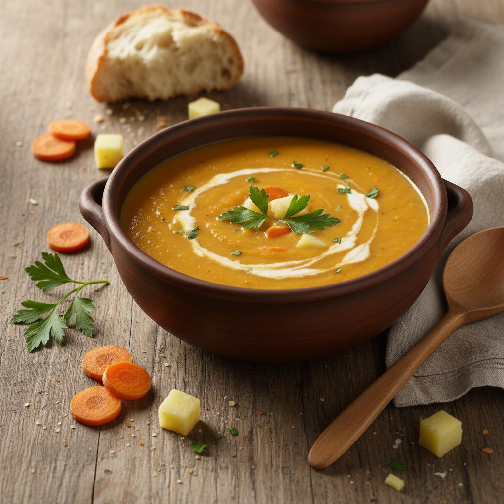 Soupe Crémeuse Carotte-Pomme de Terre