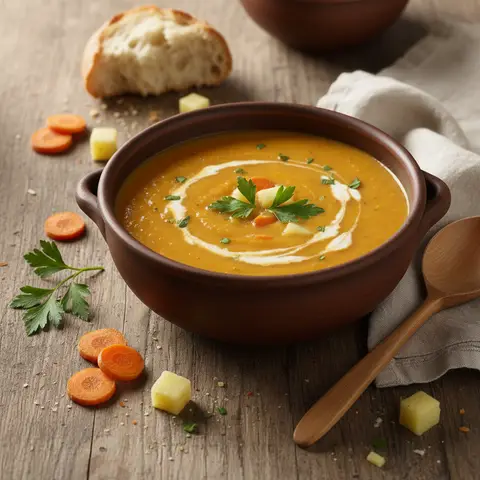 Cremige Karotten-Kartoffel-Suppe