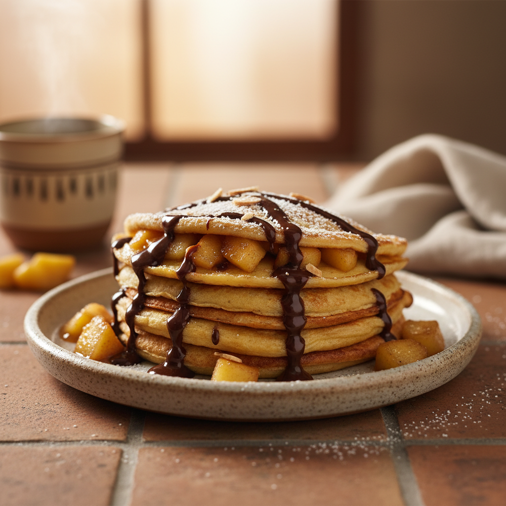 Crêpes aux Pommes et Chocolat