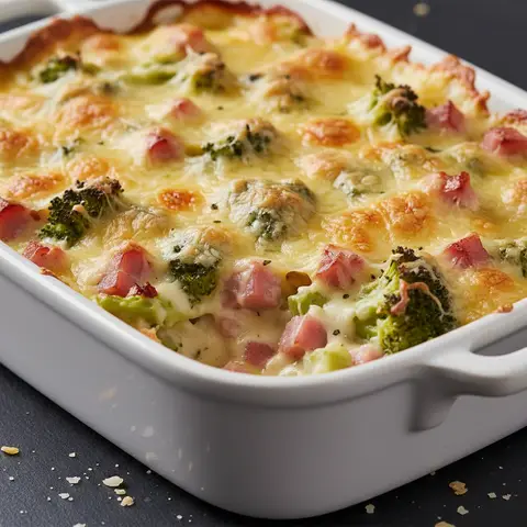 Broccoli and Ham Gratin with Béchamel Sauce