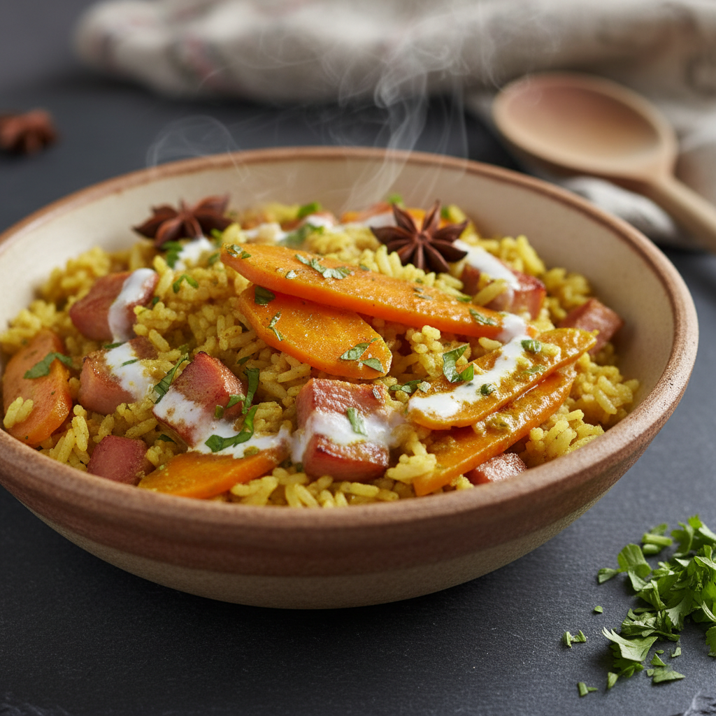 Curry Express Carottes-Jambon-Riz