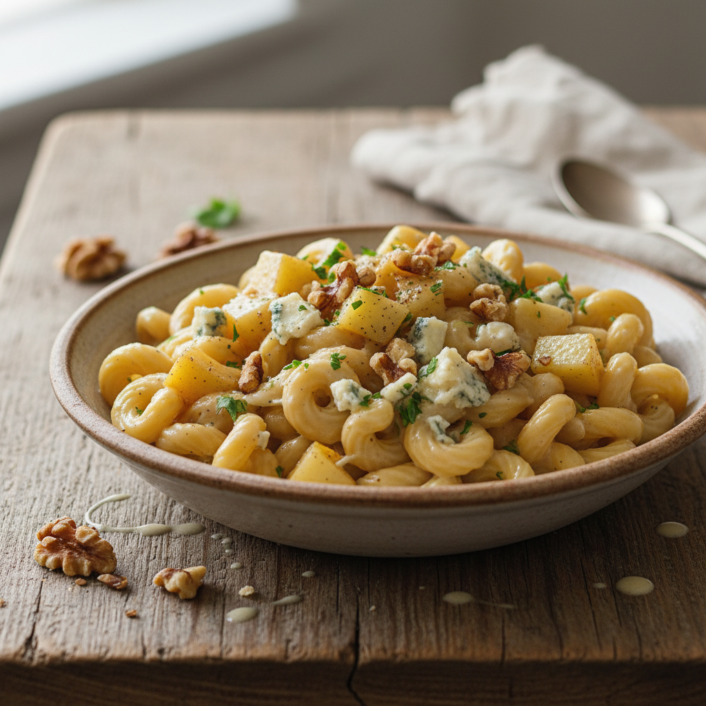 Pâtes Crémeuses Poire-Gorgonzola et Noix