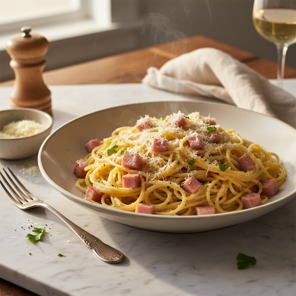 Pâtes à la Carbonara Simplifiée