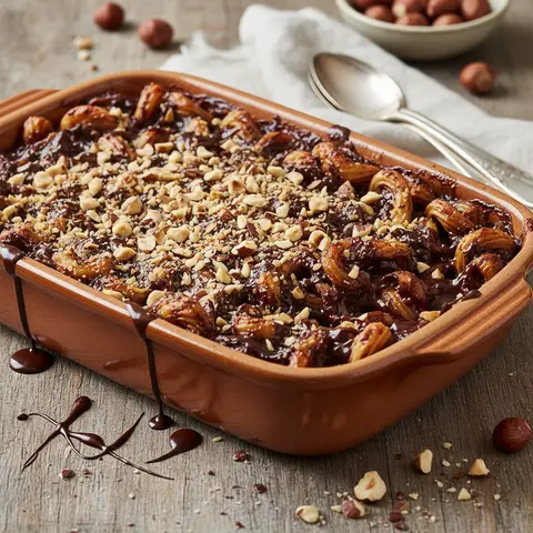 Chocolate and Hazelnut Pasta Gratin