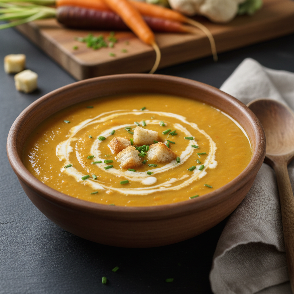 Soupe Crémeuse Carottes et Chou-fleur
