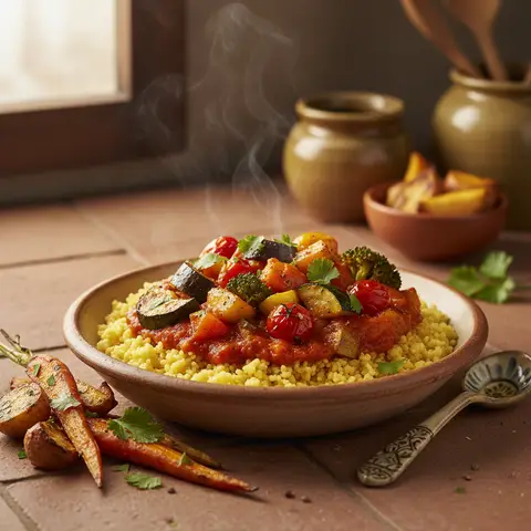 Gemüse-Curry mit Grieß