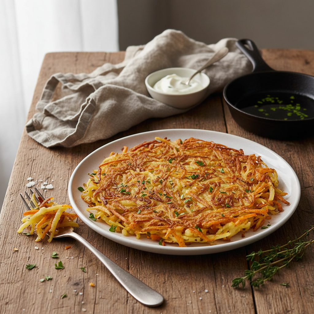 Rösti Croustillant aux Carottes