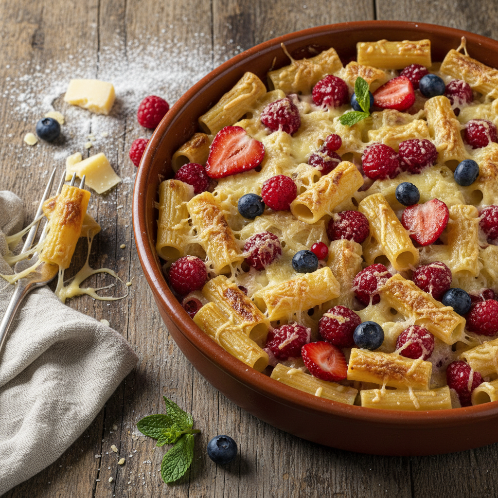 Pâtes aux Fruits Rouges et Gruyère