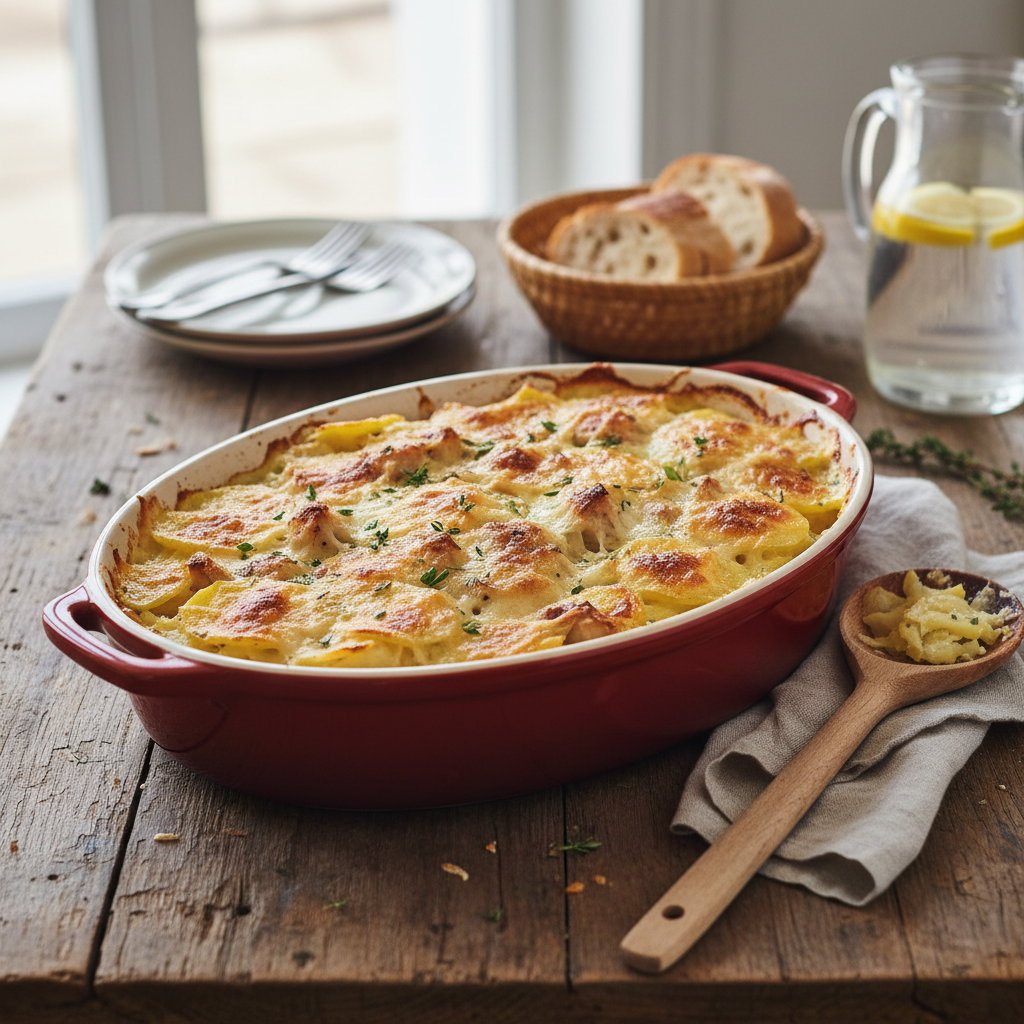 Gratin de Pommes de Terre et Poulet