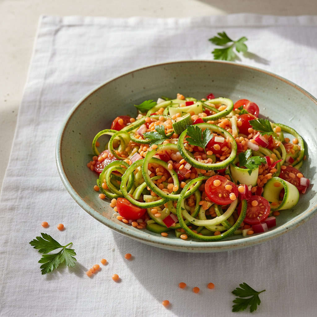 Salade de lentilles corail