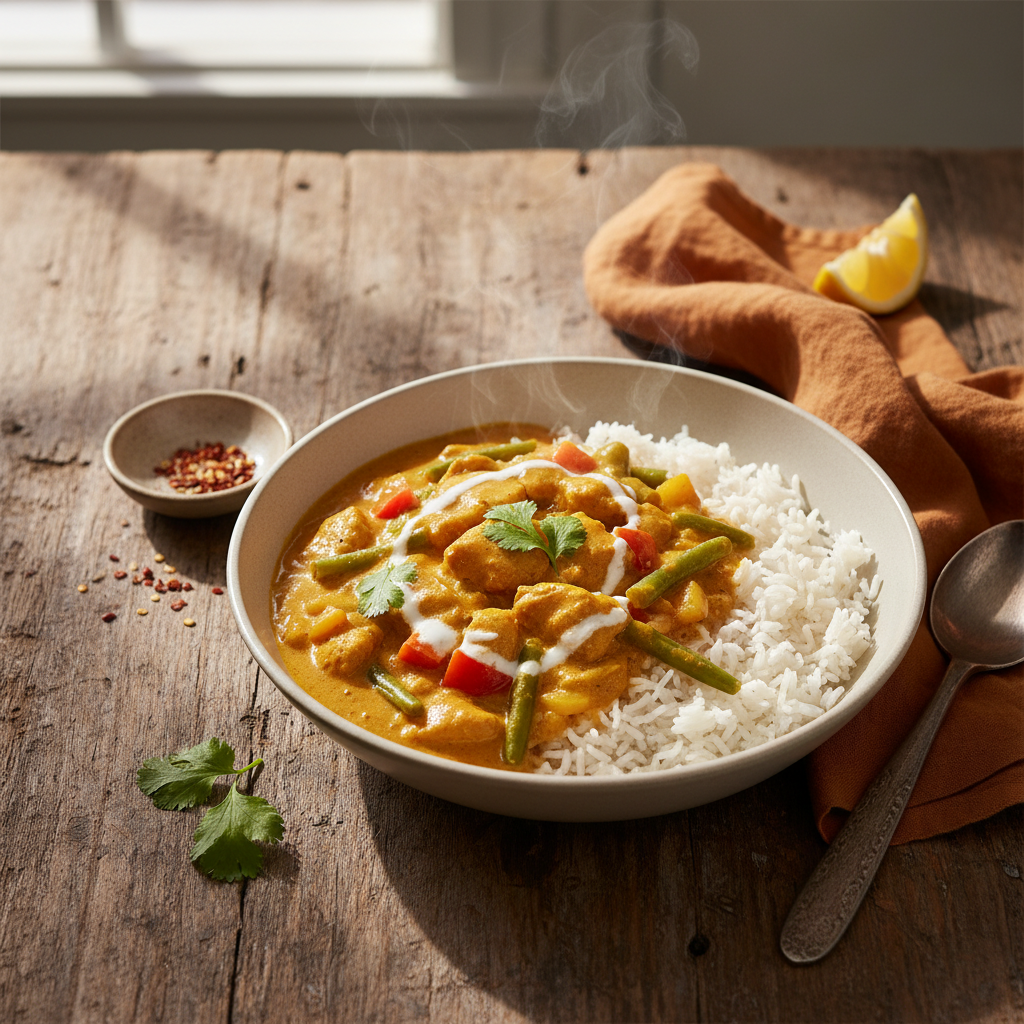 Curry de Poulet et Riz