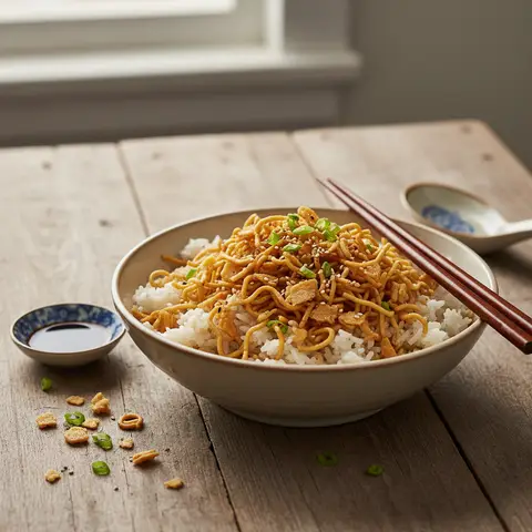 Fried Rice with Crispy Noodles