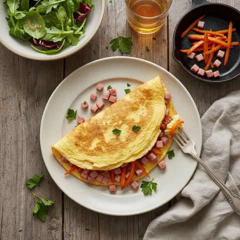 Ham and Carrot Omelet
