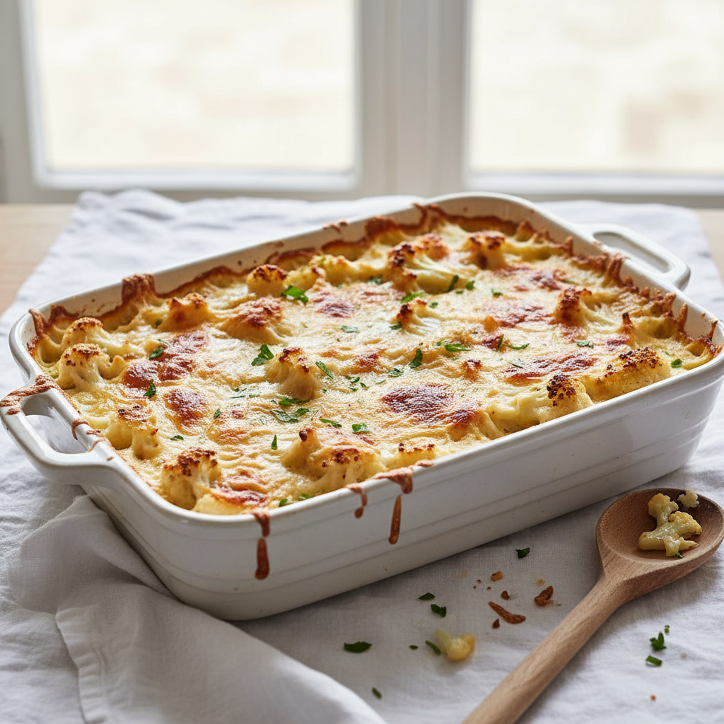Gratin de Chou-fleur et Gruyère