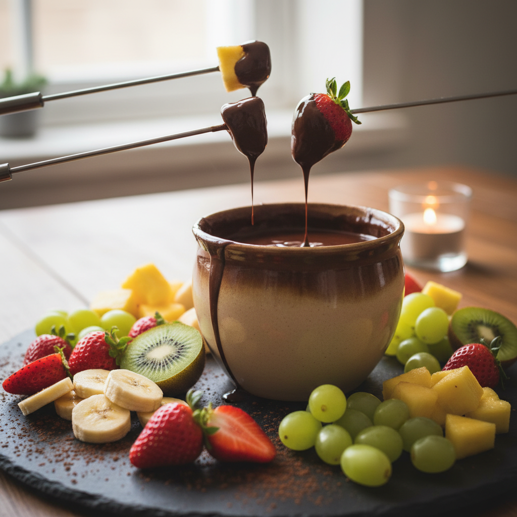 Fondue au Chocolat Fruits Simples
